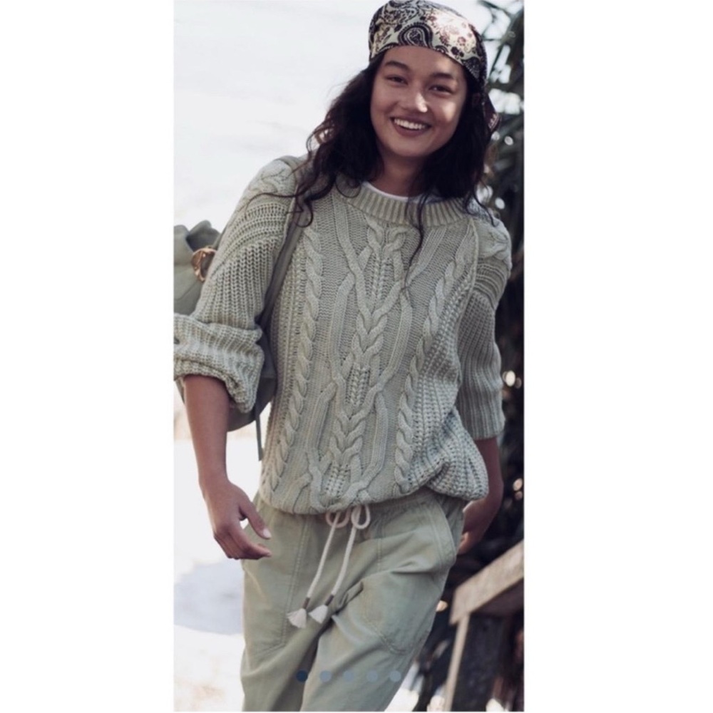 Free People Frankie Cable Knit Sweater